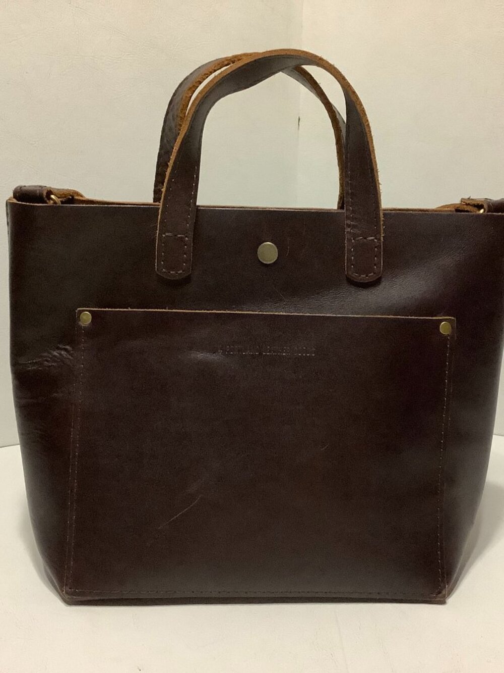Portland Leather Grizzly Mini Crossbody Bag Purse Brown 11" x 8.5"